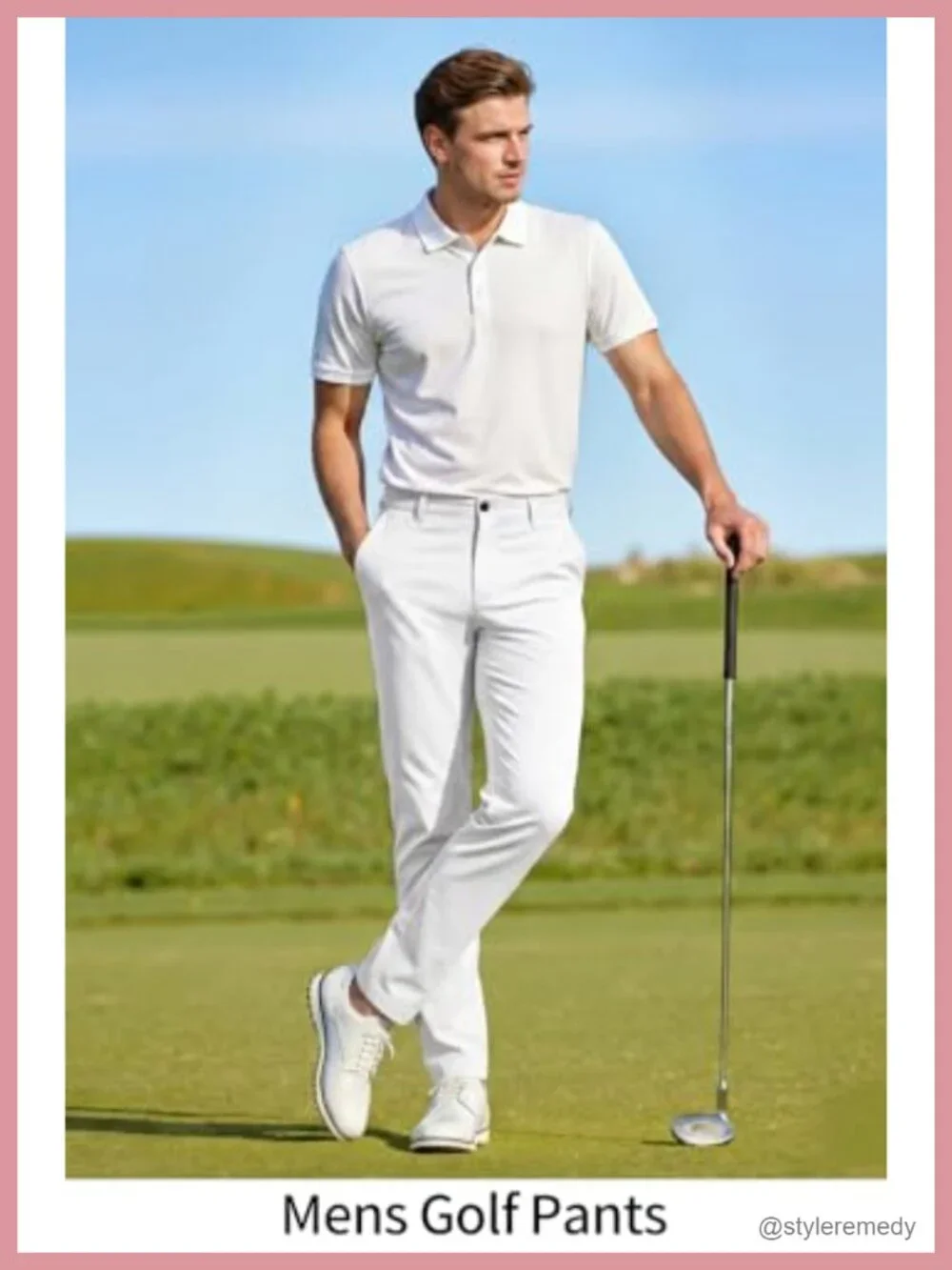 Men's Slim Fit Stretch Chino Pants - Lightweight Twill Business Casual Khakis